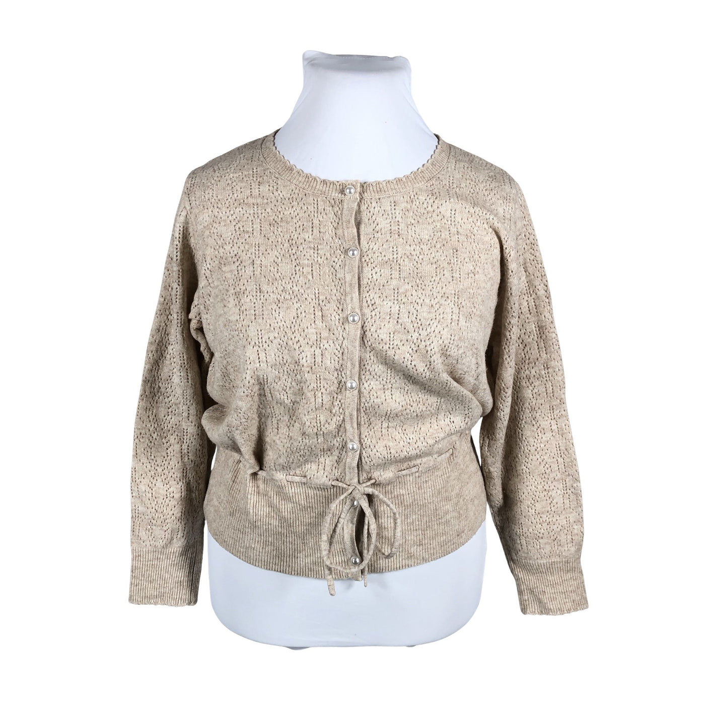 Unisex Cream - Kardigan, suurus 40 - Beige (2)