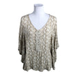 Unisex Cream - Lühikeste käistega pluus, suurus 40 - Beige ()