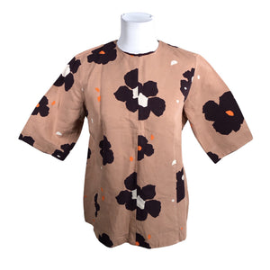 Unisex Marimekko - Lühikeste käistega pluus, suurus 40 - Beige (1)