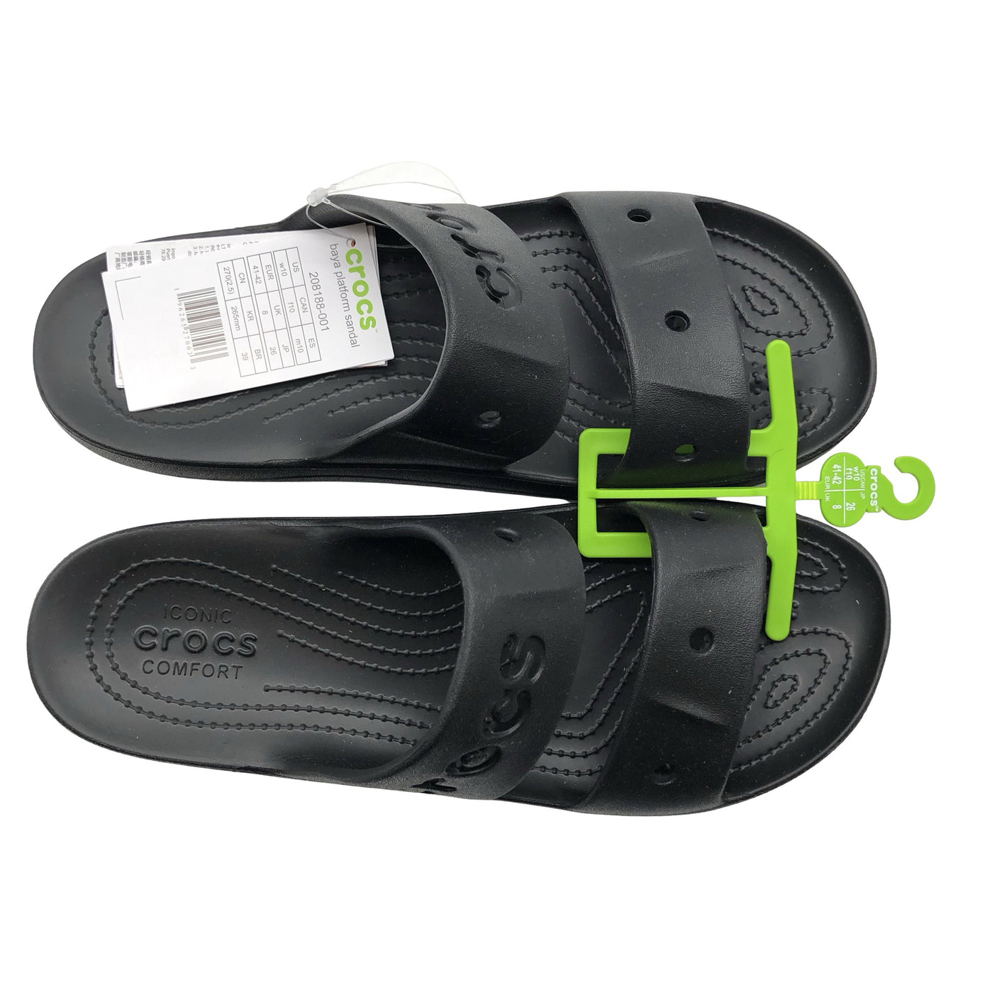 Unisex Crocs - Rihmikud, suurus 41 - Must (1)
