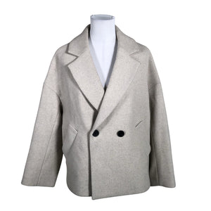 Unisex Lindex - Villane mantel, suurus 34 - Beige (2)