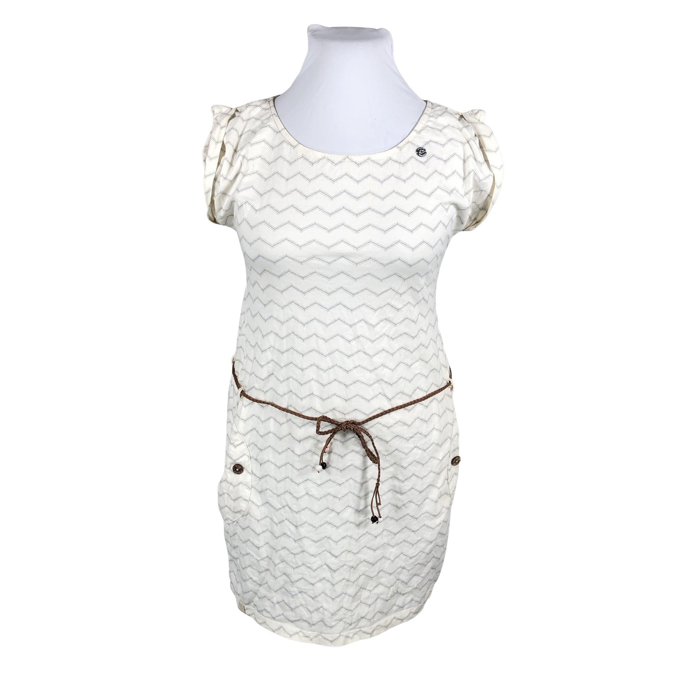 Unisex Ragwear - Trikotaažist kleit, suurus 42 - Looduslik valge (2)