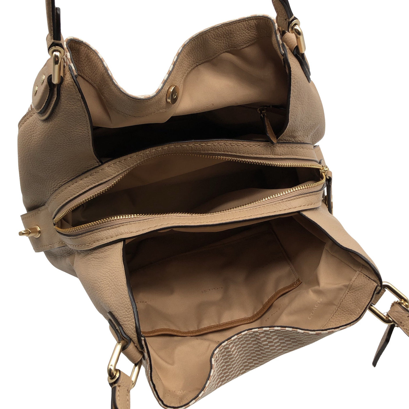 Unisex Coach - Käekott, suurus Midi - Beige (4)