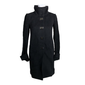 Unisex Patrizia Pepe - Villane mantel, suurus 36 - Must (1)