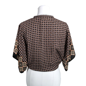 Unisex Max Studio - Lühikeste käistega pluus, suurus 38 - Must (2)