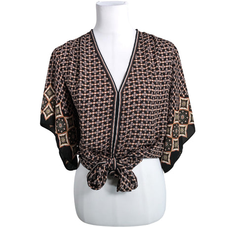 Unisex Max Studio - Lühikeste käistega pluus, suurus 38 - Must ()