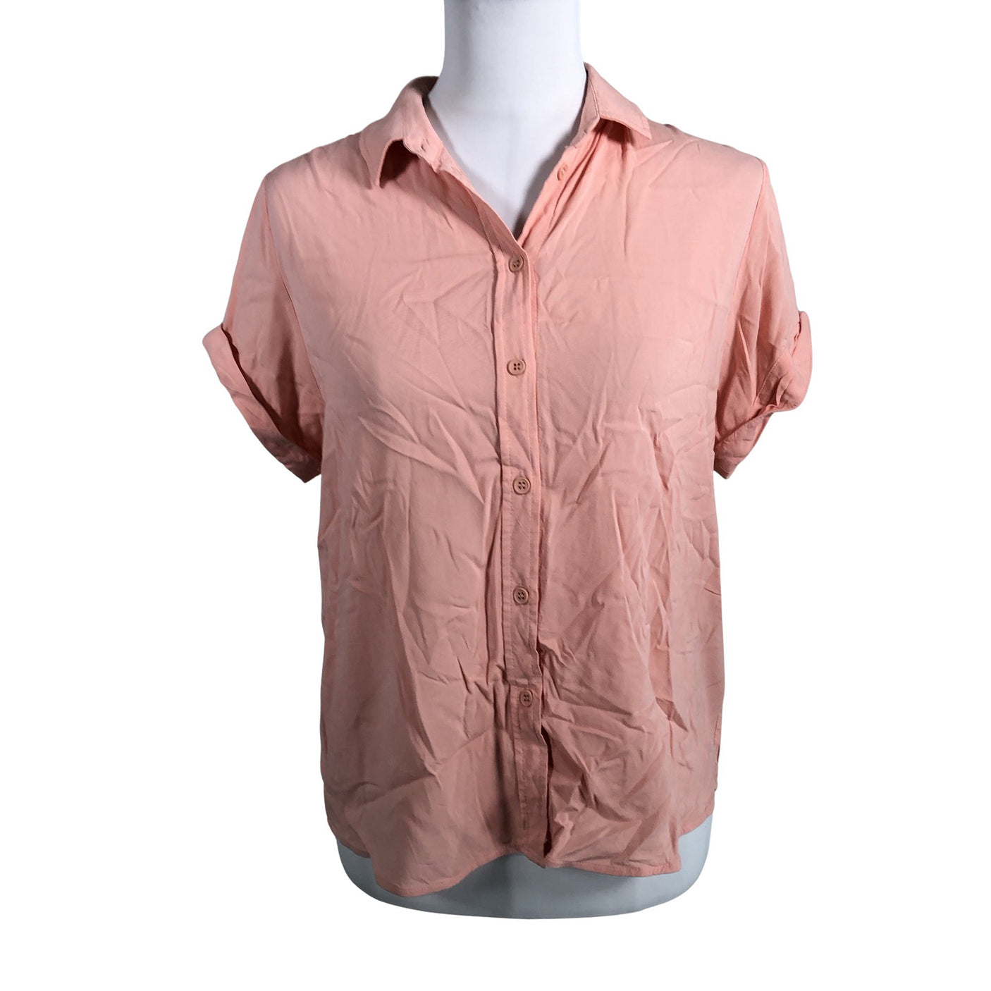 Unisex Samsoe&Samsoe - Lühikeste käistega pluus, suurus 36 - Heleroosa (1)