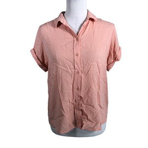 Unisex Samsoe&Samsoe - Lühikeste käistega pluus, suurus 36 - Heleroosa (1)