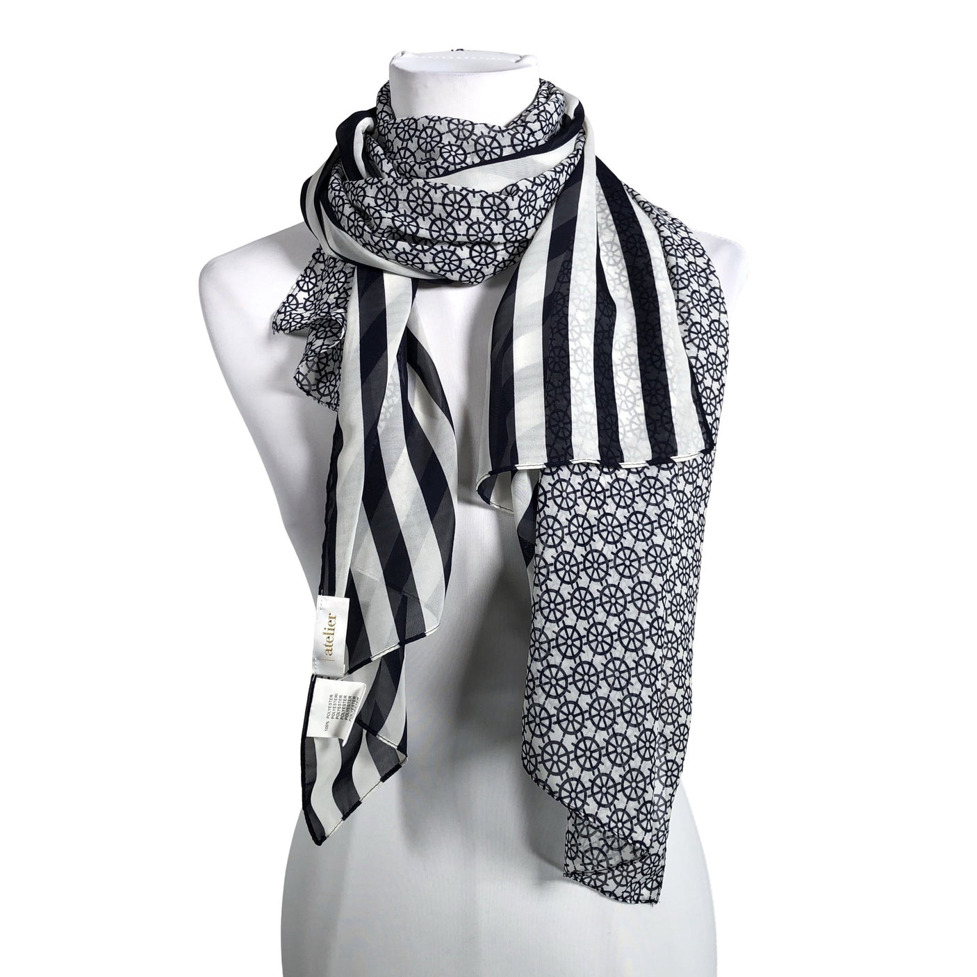 Unisex Atelier - Õhuke sall, suurus Midi - Sinine (1)