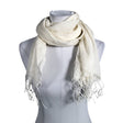 Unisex Pashmina - Õhuke sall, suurus Midi - Looduslik valge ()