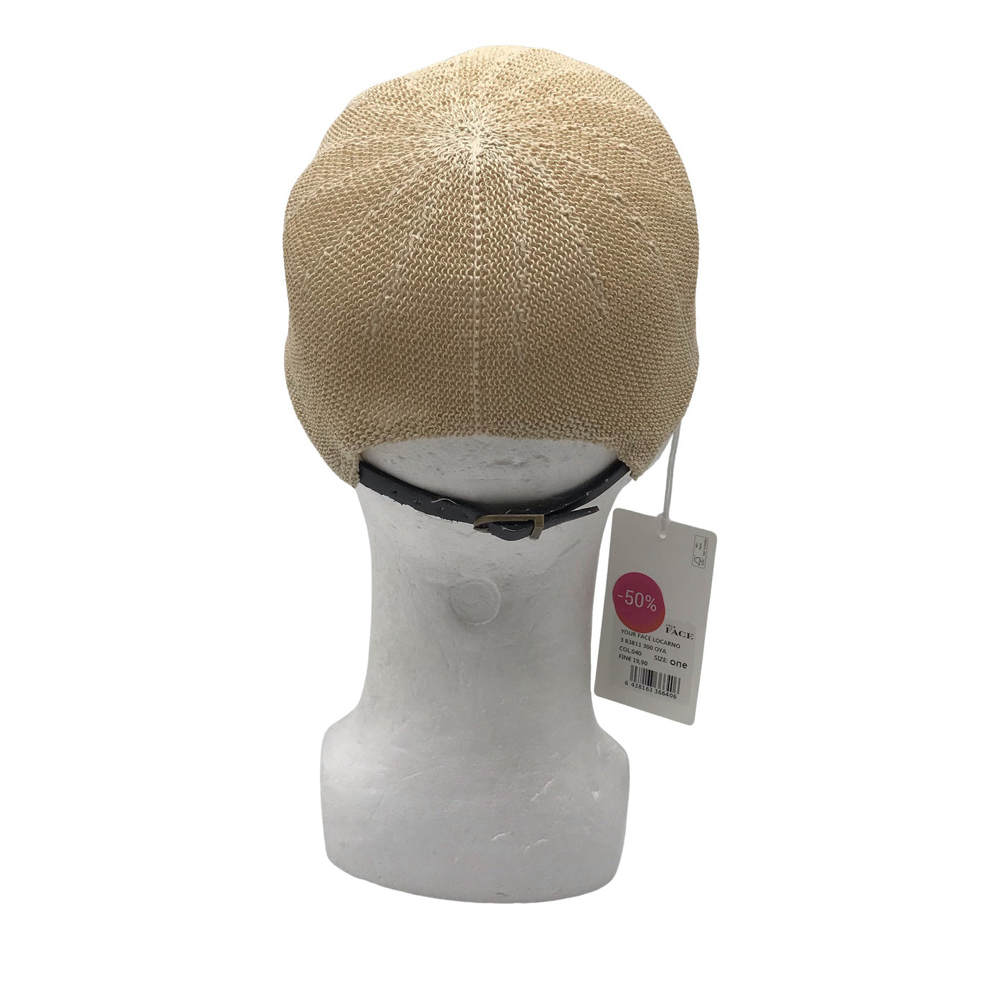 Unisex Your Face - Nokamüts, suurus 50 - 52 cm - Beige (2)