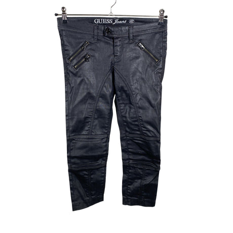 Unisex Guess - Teksast poolpikad püksid, suurus W27 - Must ()