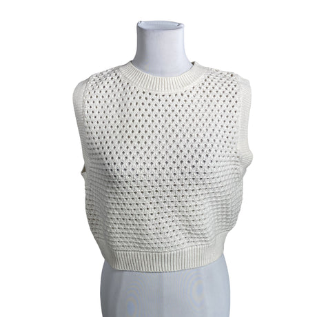 Unisex Lindex - Kootud vest, suurus 36 - Valge ()