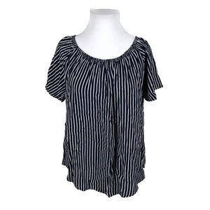 Unisex Zizzi - Lühikeste käistega pluus, suurus 46 - Sinine (1)