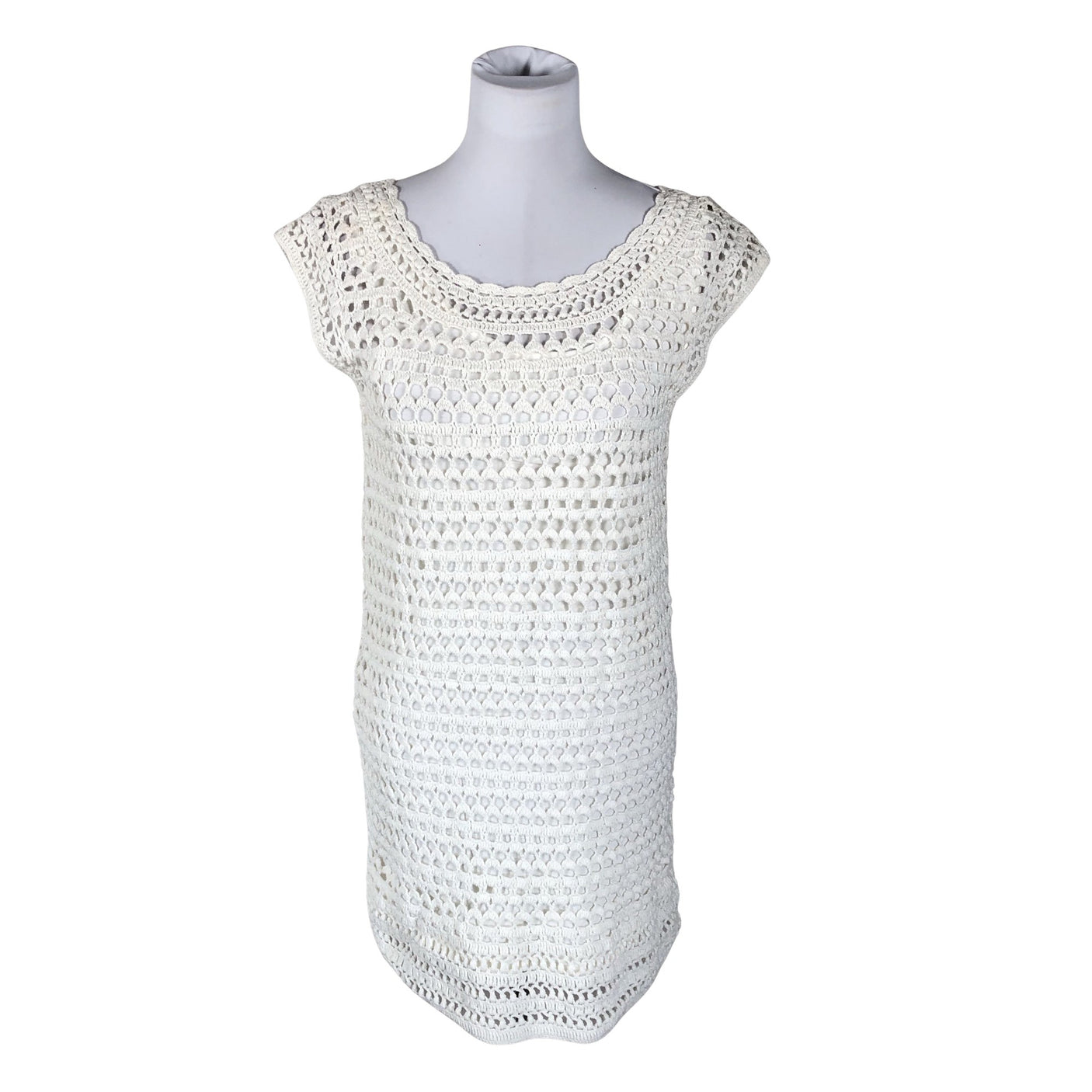 Unisex Massimo Dutti - Kootud kleit, suurus 40 - Valge (1)