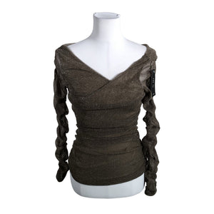 Unisex Na-KD - Pidulik pluus, suurus 38 - Pruun (1)