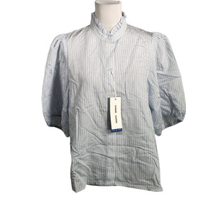 Unisex Samsoe&Samsoe - Lühikeste käistega pluus, suurus 40 - Sinine (1)