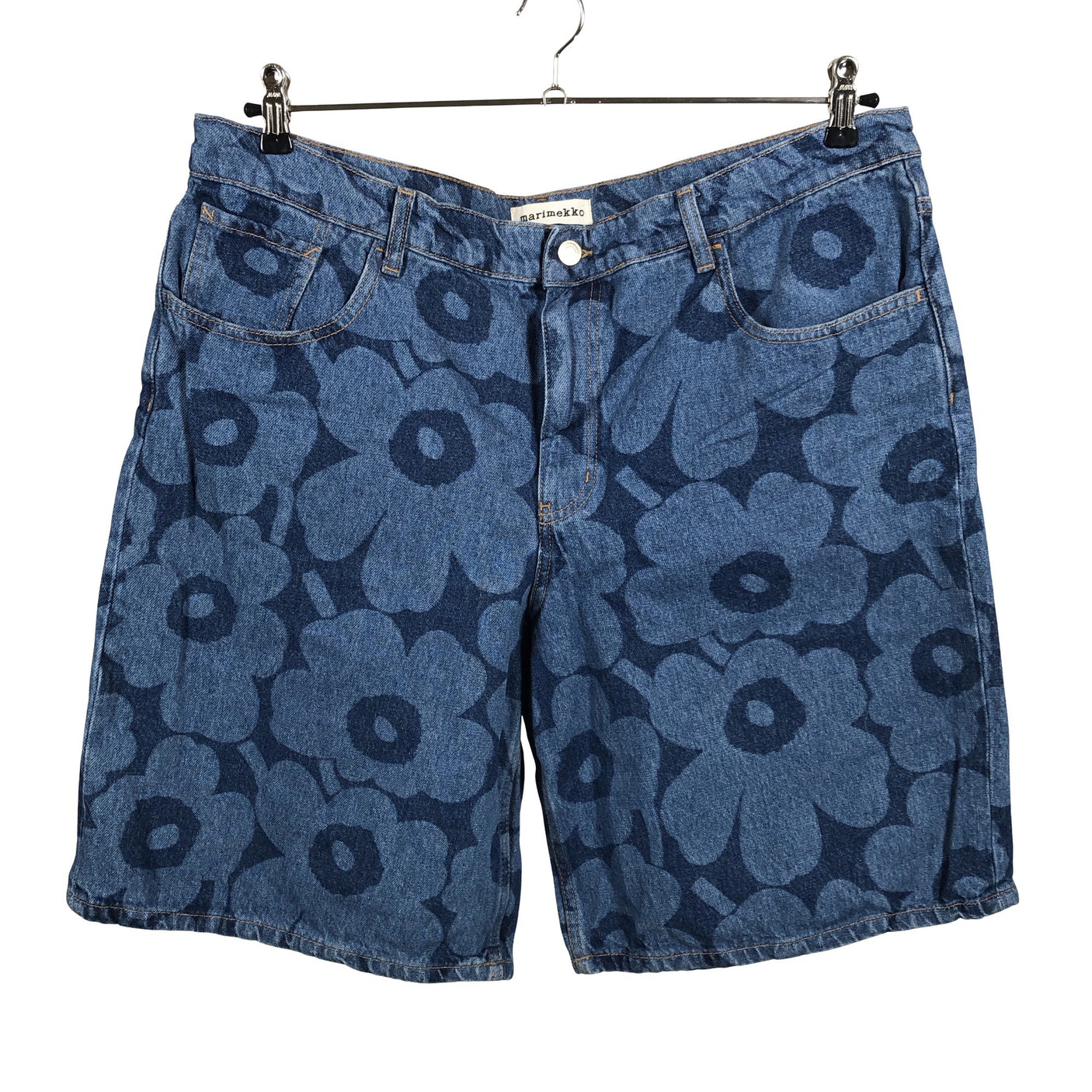 Unisex Marimekko - Teksast lühikesed püksid, suurus W34 - Sinine (1)