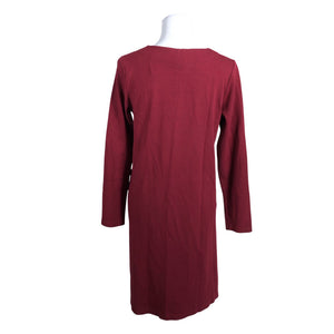 Unisex Nanso - Trikotaažist kleit, suurus 40 - Veinipunane (2)