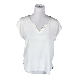 Unisex Comma - Lühikeste käistega pluus, suurus 38 - Valge (1)