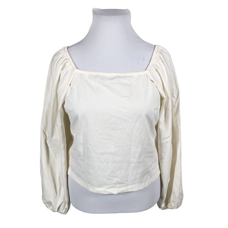 Unisex Versonpuoti - Trikotaažist pluus, suurus 42 - Looduslik valge ()