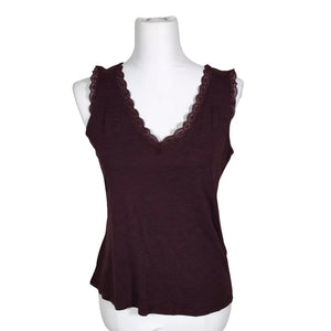 Unisex Anna Field - Trikotaažist topp, suurus 40 - Veinipunane (1)