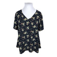 Unisex Zizzi - Lühikeste käistega pluus, suurus 46 - Sinine ()