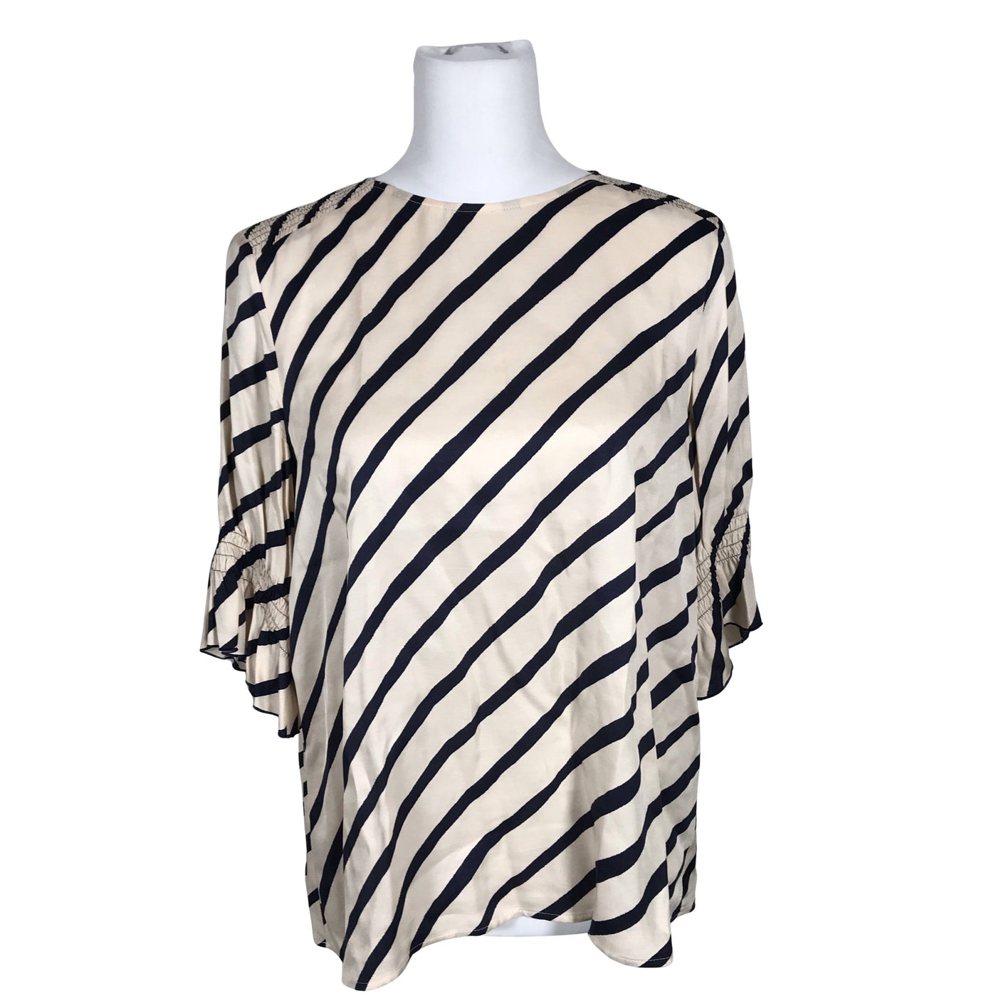 Unisex Max&Co - Lühikeste käistega pluus, suurus 40 - Heleroosa (1)
