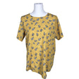 Unisex Isolde - Lühikeste käistega pluus, suurus 40 - Kollane ()