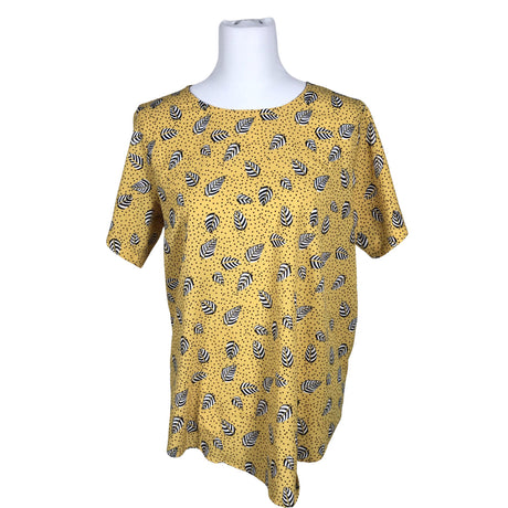 Unisex Isolde - Lühikeste käistega pluus, suurus 40 - Kollane ()
