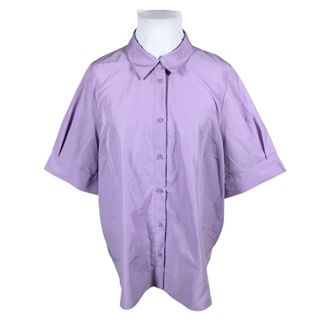 Unisex Kaffe - Lühikeste käistega pluus, suurus 50 - Lilla ()