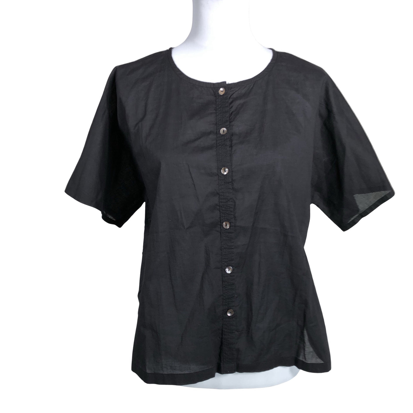 Unisex Gudrun Sjöden - Lühikeste käistega pluus, suurus 38 - Must (1)