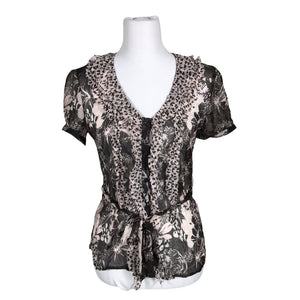Unisex s.Oliver - Lühikeste käistega pluus, suurus 36 - Pruun (1)