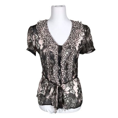 Unisex s.Oliver - Lühikeste käistega pluus, suurus 36 - Pruun (2)