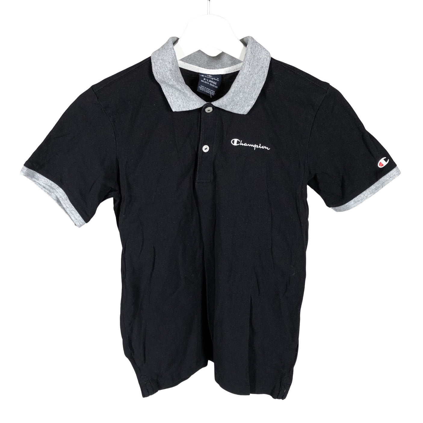 Unisex Champion - Polosärk, suurus 158 - 164 - Must (1)