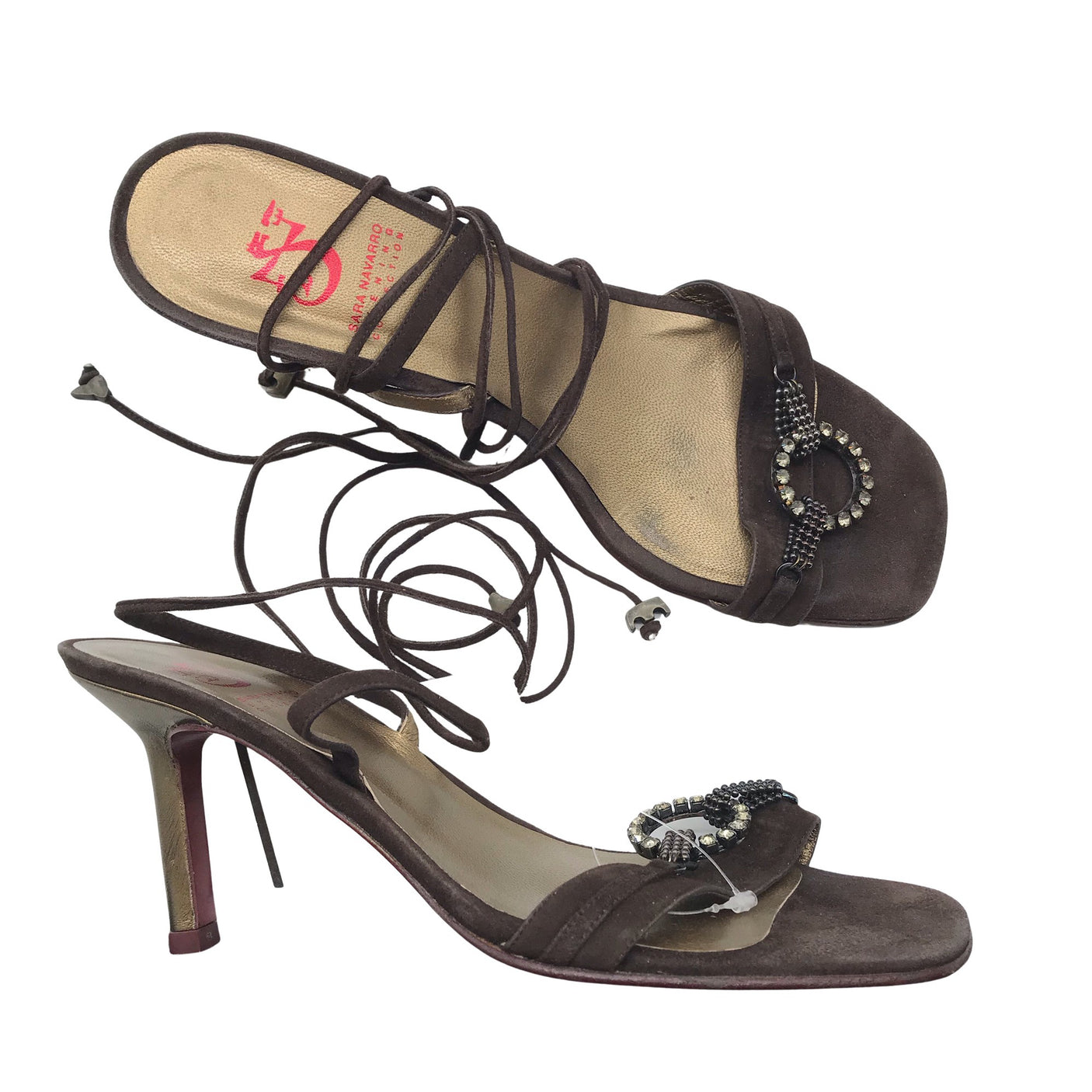 Unisex Sara Navarro - Kontsaga rihmikud, suurus 41 - Pruun (2)