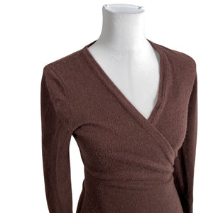 Unisex Diane von Furstenberg - Kootud kleit, suurus 34 - Veinipunane (3)