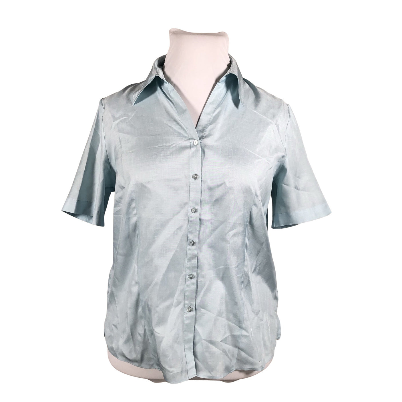 Unisex Gerry Weber - Lühikeste käistega pluus, suurus 42 - Helesinine (1)