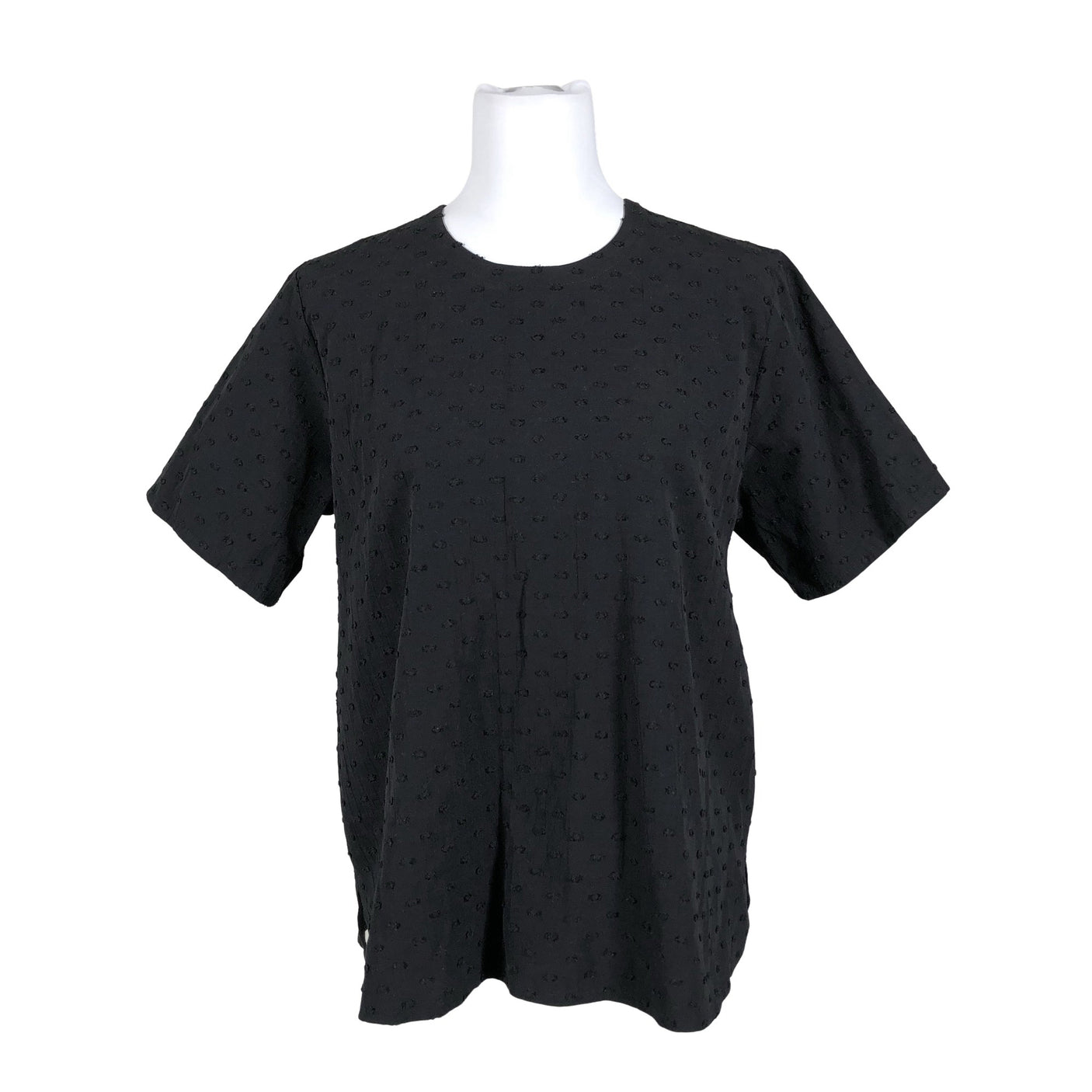 Unisex R-collection - Lühikeste käistega pluus, suurus 40 - Must (1)