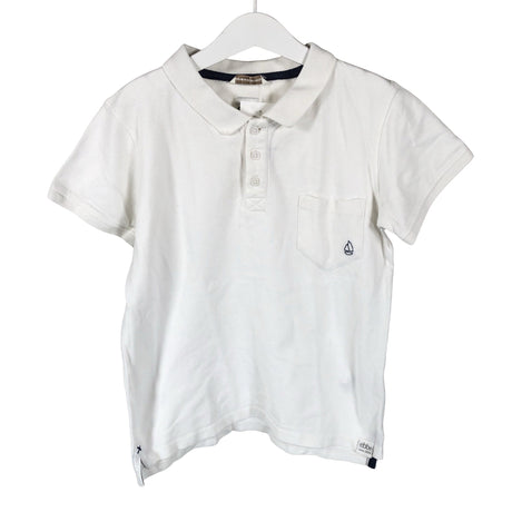 Unisex Ebbe - Polosärk, suurus 128 - 134 - Valge ()