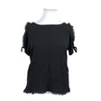Unisex Fransa - Lühikeste käistega pluus, suurus 42 - Must ()