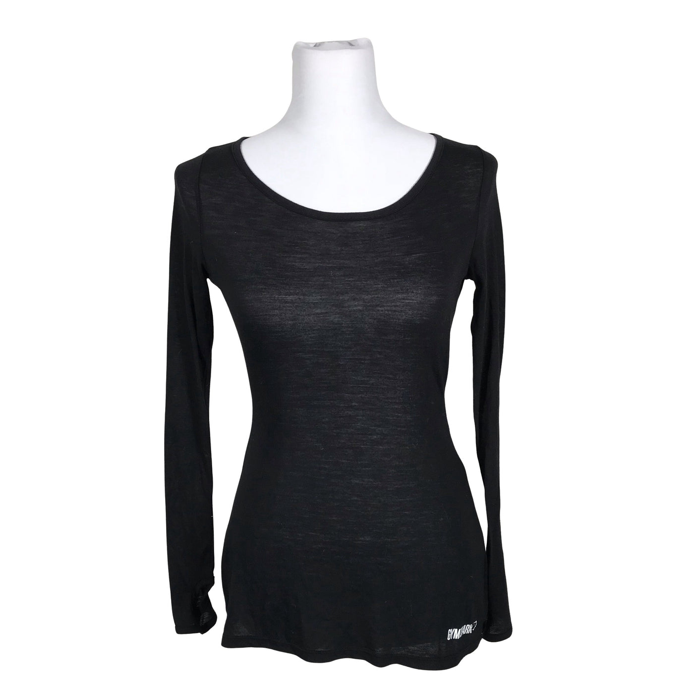 Unisex Gymshark - Spordisärk, pikad käised, suurus 38 - Must (1)