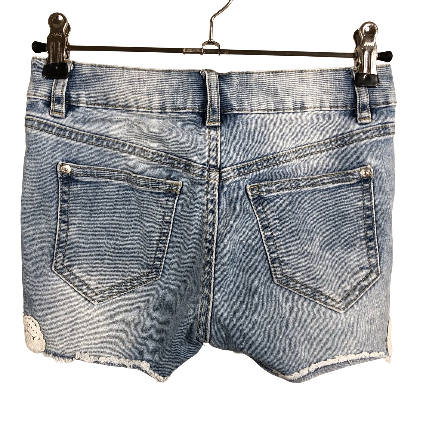 Unisex Lindex - Teksast lühikesed püksid, suurus 128 - 134 - Helesinine (2)