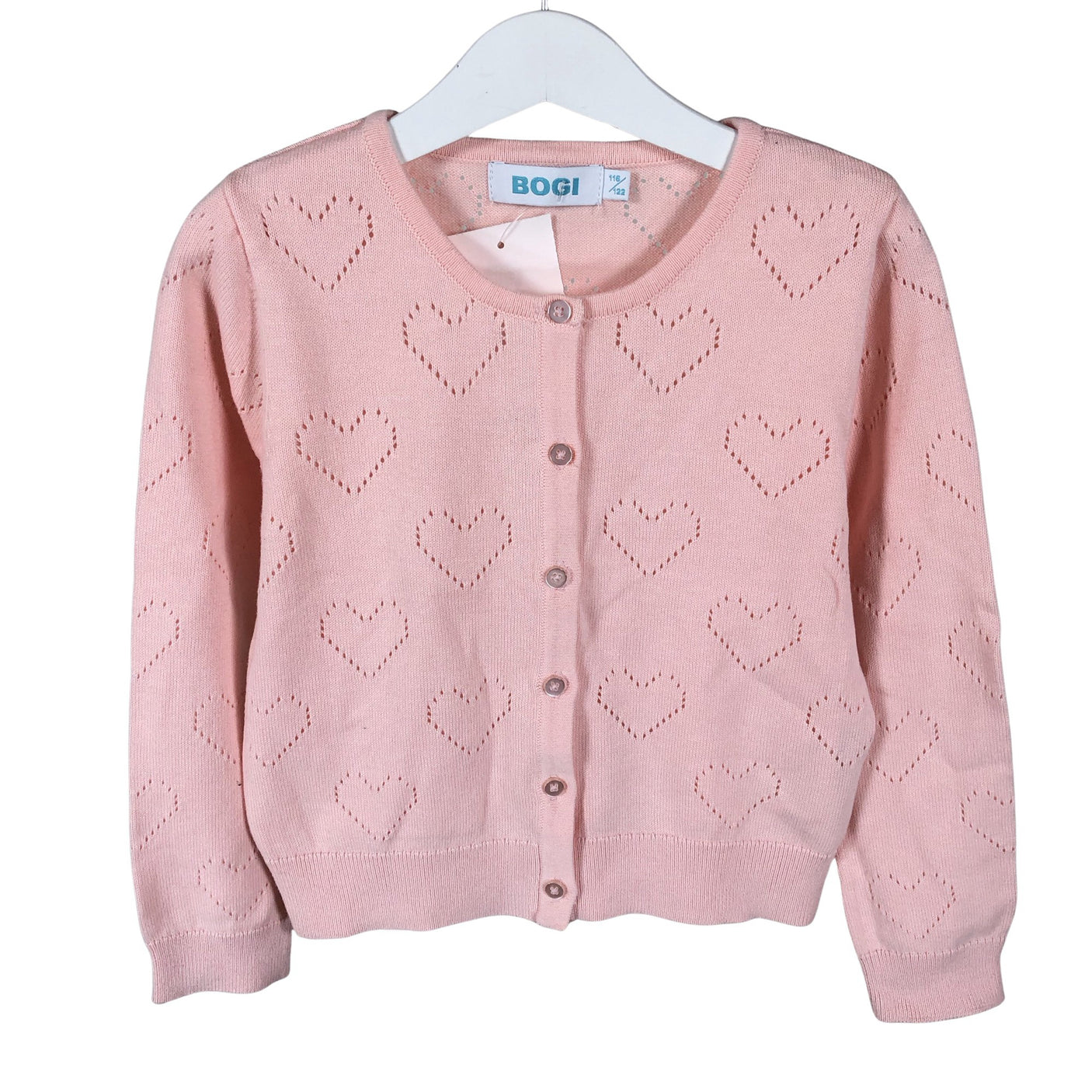 Unisex Bogi - Kardigan, suurus 116 - 122 - Heleroosa (1)