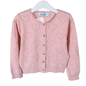 Unisex Bogi - Kardigan, suurus 116 - 122 - Heleroosa (1)