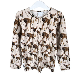 Unisex Metsola - Trikotaažist pluus, suurus 122 - 128 - Beige (1)