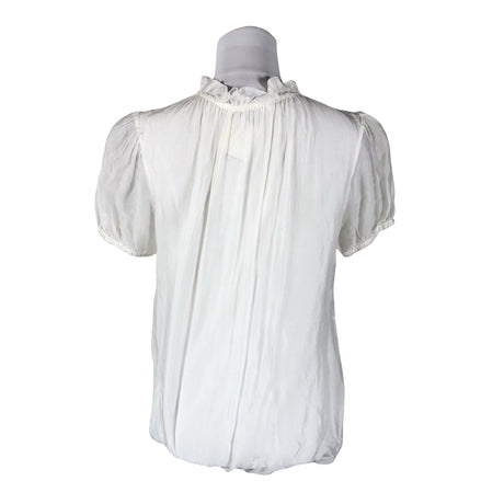 Unisex Mosaic - Lühikeste käistega pluus, suurus 38 - Valge (2)