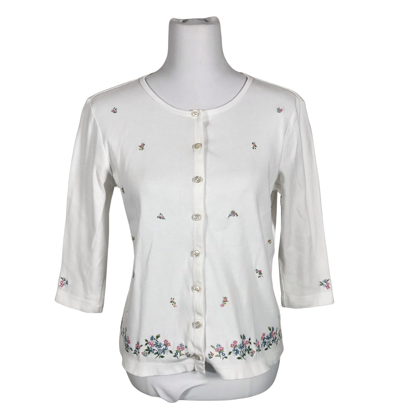 Unisex Liz Claiborne - Trikotaažist pluus, suurus 36 - Valge (1)