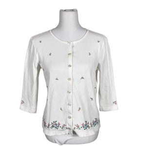 Unisex Liz Claiborne - Trikotaažist pluus, suurus 36 - Valge (2)