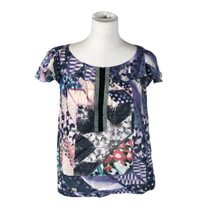 Unisex Dagmar - Lühikeste käistega pluus, suurus 38 - Lilla (1)